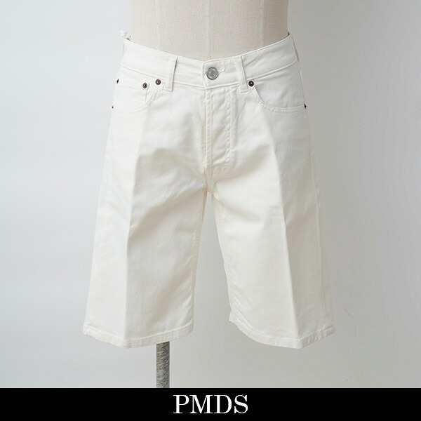 P.M.D.S.(ピーエムディーエス)伸ばすこと原材料二分の一デニム,ショートデニムオフホワイトS24B4184 TOMMY SHORT