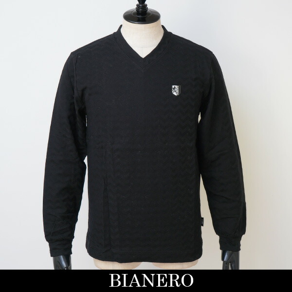 BIANERO(ビアネロ)ロングＴシャツブラック243 5174