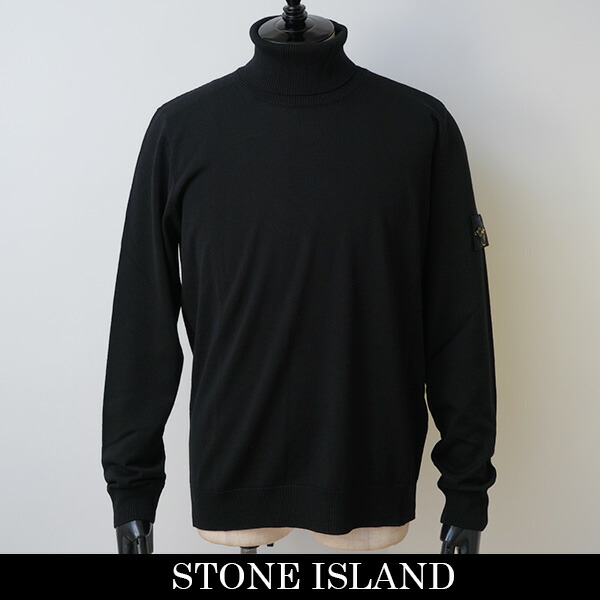 STONE  ブラック タートルネックセーター STONE ISLAND 並行輸入品 ストーンアイランド タートルネック