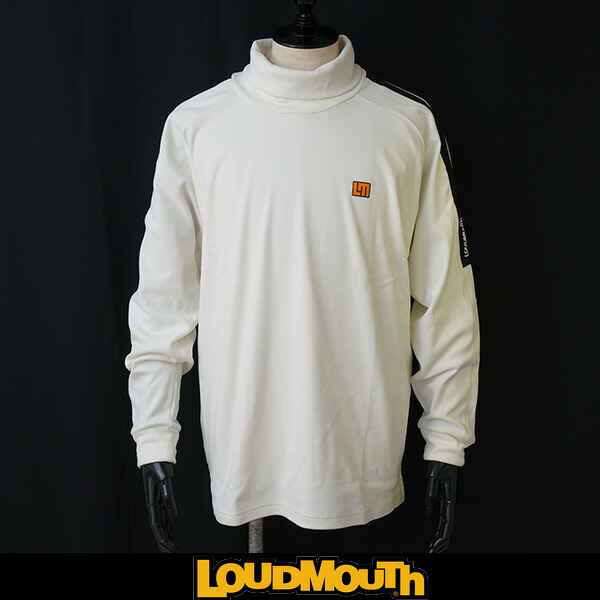 LOUDMOUTH(ラウドマウス)両面起毛スムース タートルネックシャツホワイト774 502｜インポートshop ＴＡＩＳＥＩＤＯ