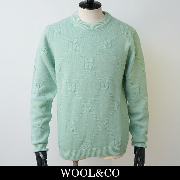 WOOL\u0026CO(ウールアンドコー)スウェーター緑であること系WO094025
