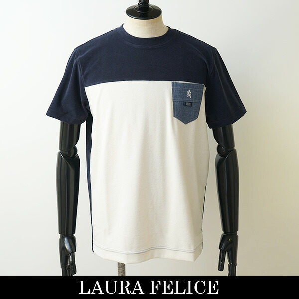 LauraFelice(ラウラ・フェリーチェ) 半袖Tシャツ ネイビー 146 5504 27