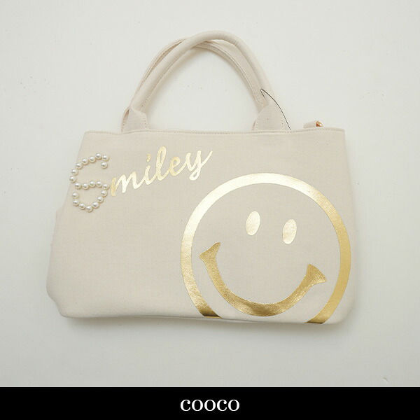 smiley×cooco(スマイリー×クーコ) トートバック アイボリー系 197 02324