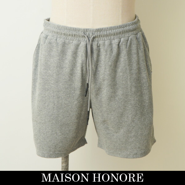 MAISON HONORE（メゾンオノレ）ショートパンツハーフパンツグレーPlhfpt Pile Half Pante
