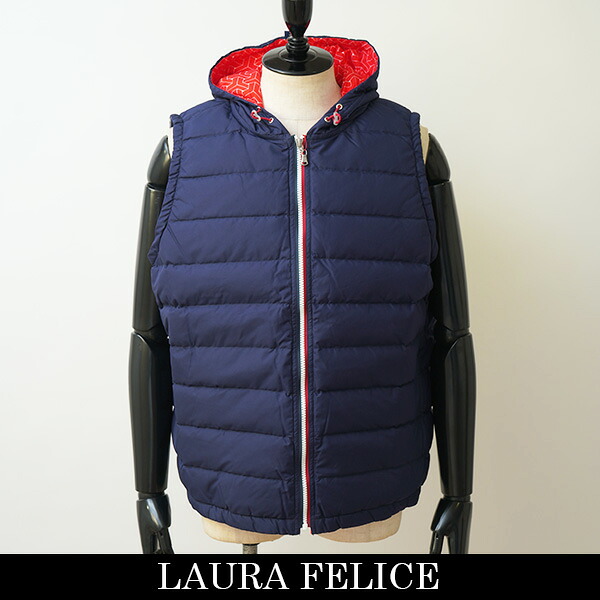 LauraFelice(ラウラフェリーチェ)ダウンベストネイビー145 1003|インポートshop TAISEIDO