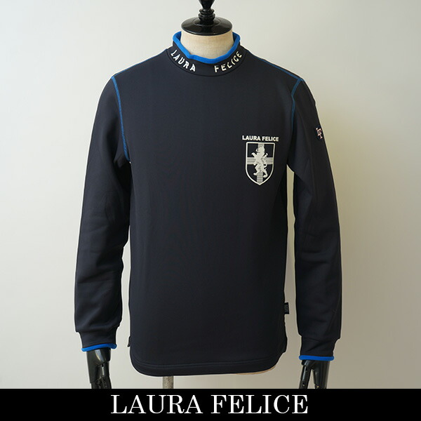 LauraFelice (ラウラ・フェリーチェ)ハイネックロングＴシャツネイビー145 5105