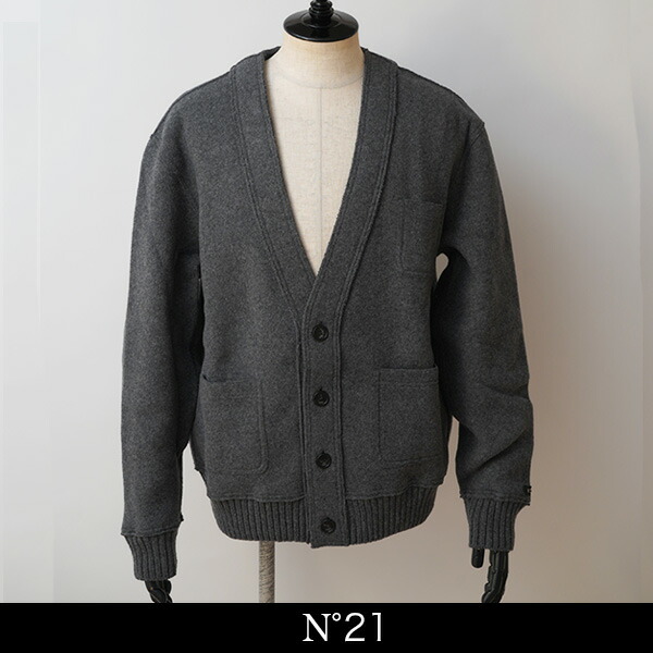 N°21 ベージュ カーディガン 長袖 N°21 ヌメロベージュ カーディガン 長袖