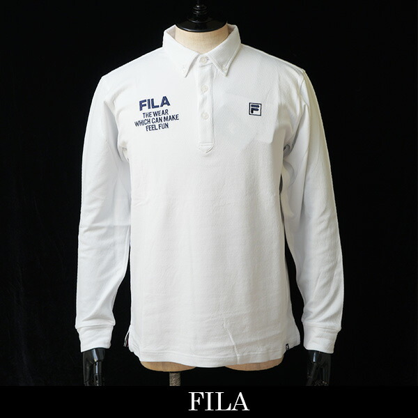 FILA GOLF(フィラゴルフ) 長袖ポロシャツ ホワイト系 785 502