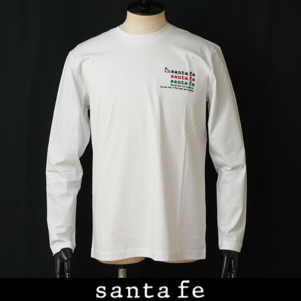 SANTAFE(サンタフェ)ロングプルオーバー長袖Ｔシャツ白いこと0160 255 84403
