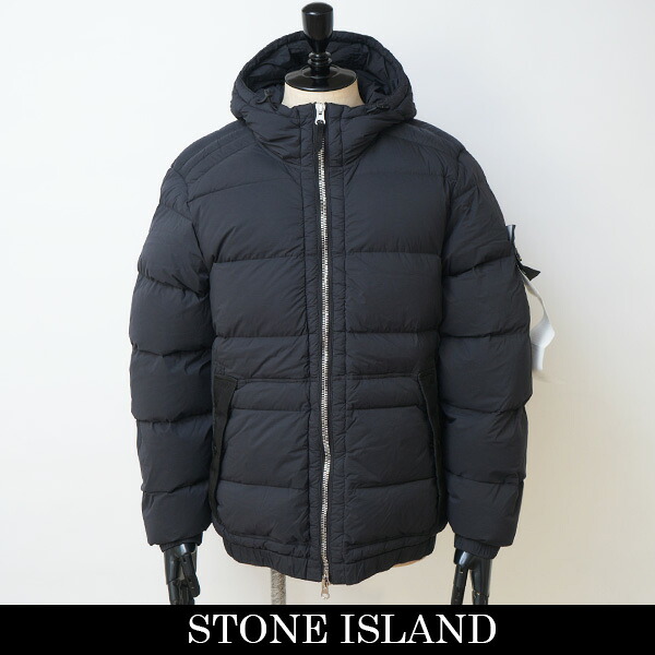 STONE ISLAND(ストーンアイランド) バッジワッペン付き ストレッチナイロン ダウンジャケット ブラック K2S154100040 S0028 V0029