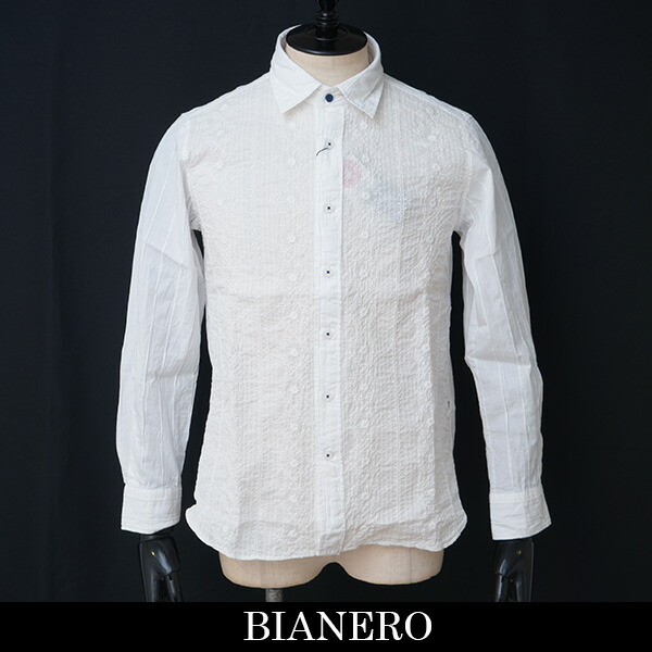 BIANERO(ビアネロ) 長袖カジュアルシャツ ホワイト系 246 3171
