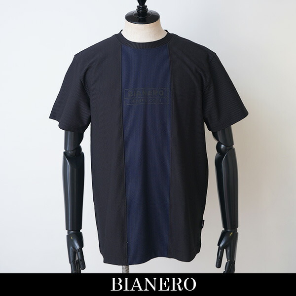 BIANERO(ビアネロ) 半袖Tシャツ ネイビー 246 5572 17