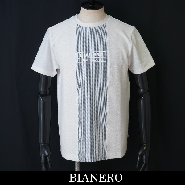BIANERO(ビアネロ)半袖プルオーバー白いこと246 5572 11