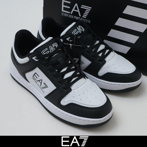 EMPORIO ARMANI(エンポリオアルマーニ)スニーカー白いこと×黒いこと7X000345 AF11988