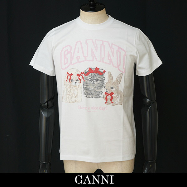 GANNI(ガニー )レディース半袖プルオーバー白いことA1050029
