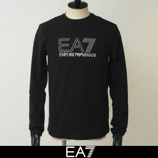 EMPORIO ARMANI（エン急性灰白髄炎 アルマーニ）長袖 プルオーバーロングプルオーバー黒いこと7M001310 AF10373