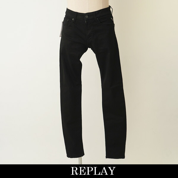 REPLAY(リプレイ) ストレッチ素材ジーンズ,デニム ブラック M1051 000 85B186 098 19,980円