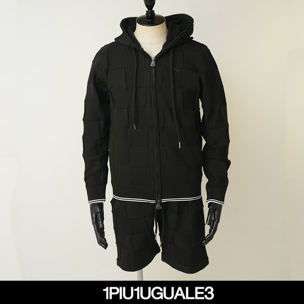 1PIU1UGUALE3 RELAX(ウノピゥウノウグァーレトレ) セットアップ ブラック USK 26010/USK 26011