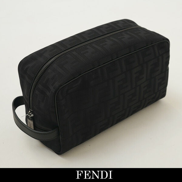 FENDI(フェンディ)FF 車寄せ ミディアムセカンドバックブラック系7N0141 AVC6 F1USQ