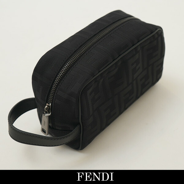 FENDI(フェンディ)FF合切袋 スモールセカンドバックブラック系7N0151 AVC6 F1USQ