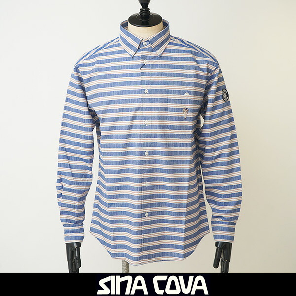 SINA COVA(シナコバ)長袖ボタンダウンシャツブルー系26124020 920｜インポートshop ＴＡＩＳＥＩＤＯ