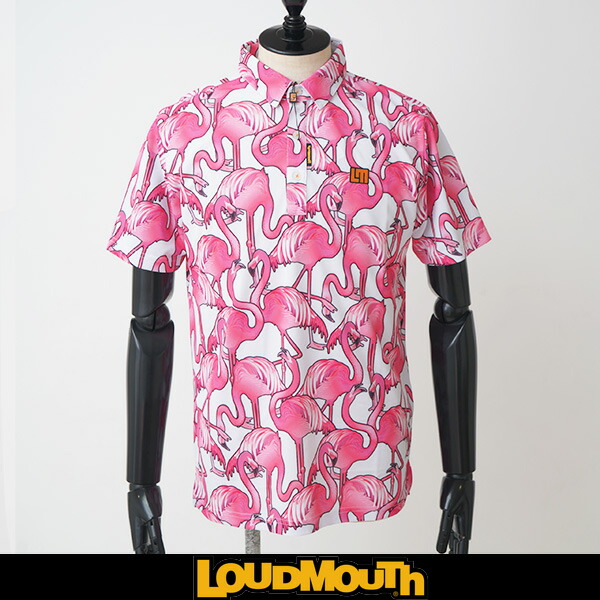 LOUDMOUTH(ラウドマウス)総柄スポーツシャツPink Panic(サクラ色恐慌)866 603