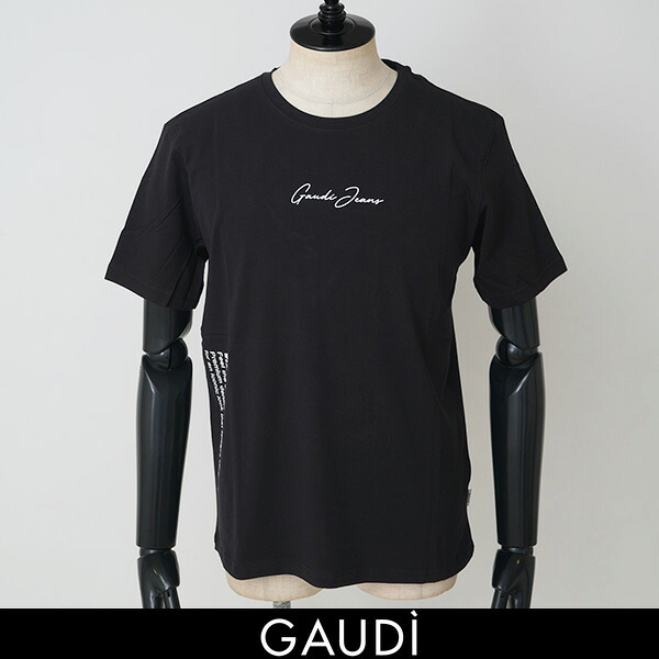GAUDI(ガウディ)半袖ティーシャツ黒いこと64109 2001