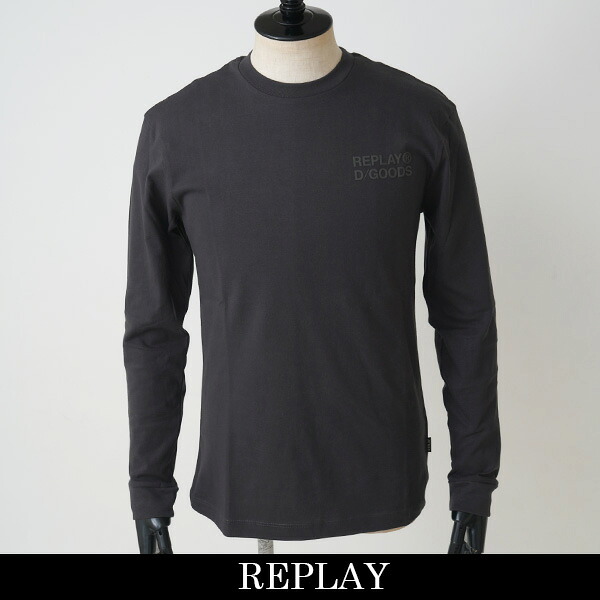 REPLAY(リプレー)ロングティーシャツ濃灰色薄墨色M3357 000 22662
