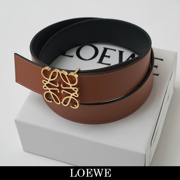 LOEWE(ロエベ)リバーシブル アナグラム ベルト黄土色系E821238X12｜インポートshop ＴＡＩＳＥＩＤＯ