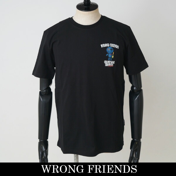 WRONG FRIENDS(ロングフレンズ)半袖プルオーバー黒いこと721 2612211