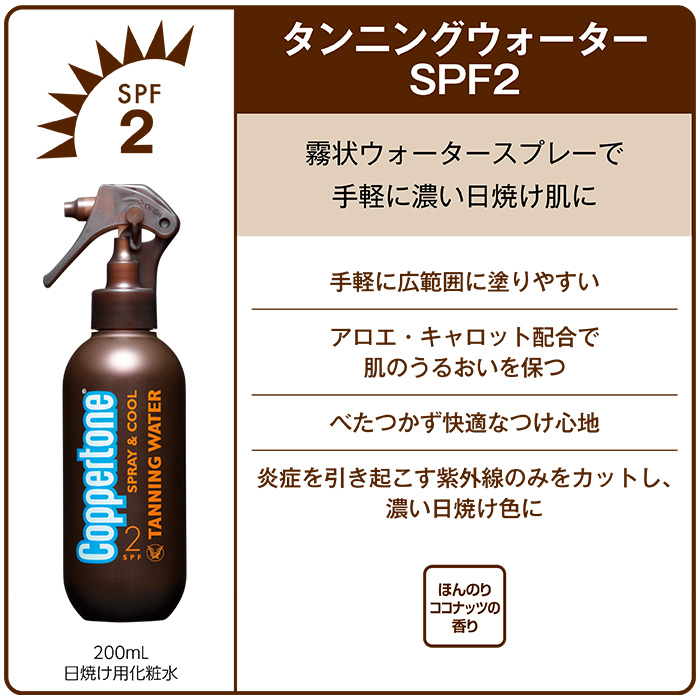 楽天市場 コパトーン タンニング ウォーター Spf2 200ml Tanning Oil