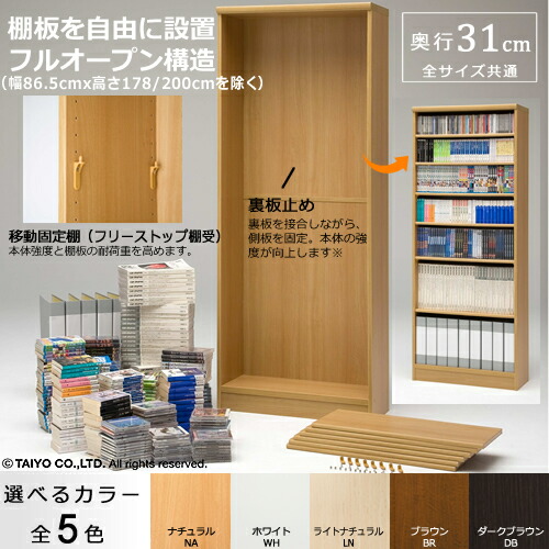 楽天市場 エースラック カラーラック Ar Nc 1845 高さ178 幅44 2 奥行31 Cm シェルフィット 収納 棚 本棚 5色 組み立て家具 大洋 家具 インテリアのルームズ大正堂