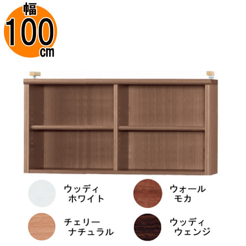 小島工芸 耐震上置 アコード特注上置100C (最大対応天井高2500mm) 書棚 完成品 国産 低ホルム 地震対策