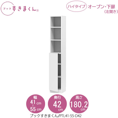書き付けすきまくん BSD PTL41-55/D42 リビング 書室 書物棚 壁面納める 組み合わせ