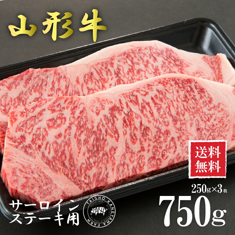 山形牛サーロイン ステーキ用750g(250g×3枚)