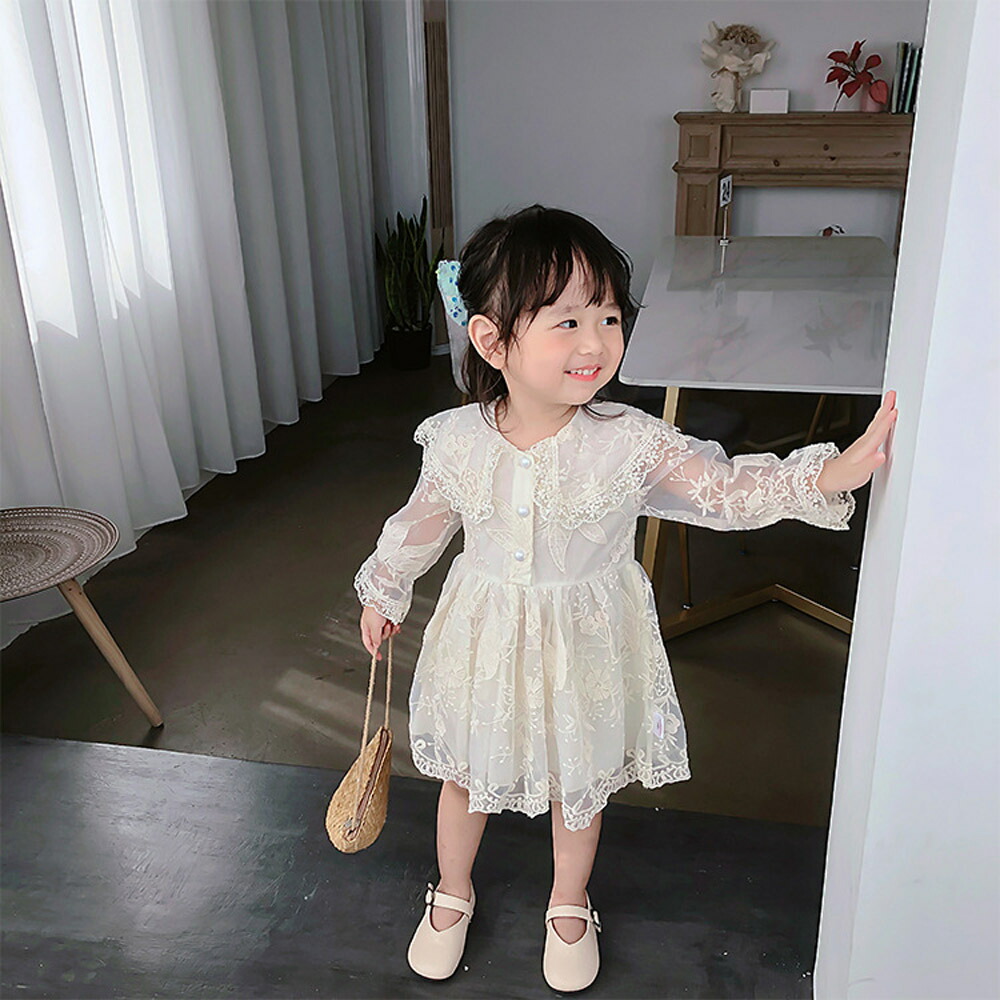 大特価 入園式 女の子 80 ワンピース きれいめ 春秋 七五三 前撮り ベビードレス ベビー ドレス 長袖 透けレース フォーマル 結婚式 入学式 子供 祝い 赤ちゃん 1歳 誕生日 服 バースデー キッズ 発表会 90 100 送料無料 Qdtek Vn