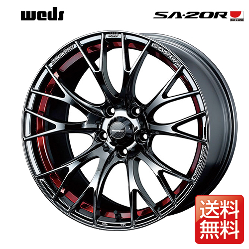 weds ウェッズ ウェッズスポーツ SA-20R 18インチ リム幅7.5J インセット45 5穴 PCD100 RLC(レッドライトクローム)  アルミホイール 1ピース | タイヤ市場ショッピング