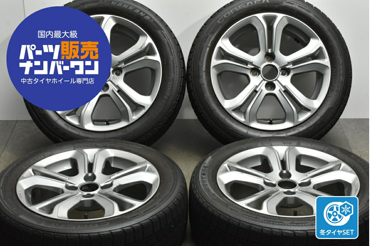 中古 プジョー 純正 スタッドレスタイヤホイールセット 4本セット 16インチ 6J +23 PCD 108 195/55R16 87Q【 ナンカン 製 スタッドレスタイヤ付き】