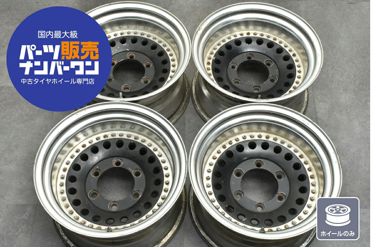 中古 ホイール レンコンホイール 4本セット 17インチ 8.0J×17-25 PCD 139.7 ホイールのみ