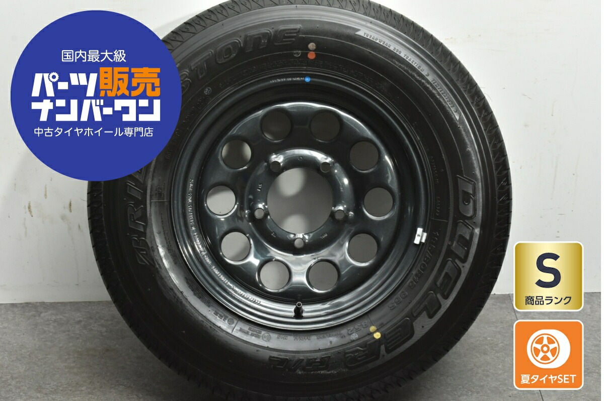 中古 スズキ JB74 ジムニーシエラ 純正 タイヤホイールセット 1本セット 15インチ 5.5J×15+5 PCD 139.7 195/80R15 91S【2025年製 ブリヂストン 製 タイヤ付き】