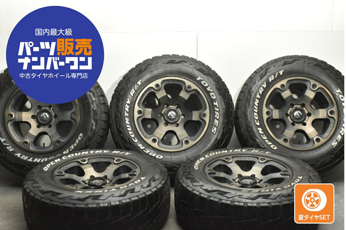 中古 FUELオフロード タイヤホイールセット 5本セット 17インチ 9.0J×17+20 PCD 139.7 265/70R17 112/109Q【 トーヨー 製 タイヤ付き】