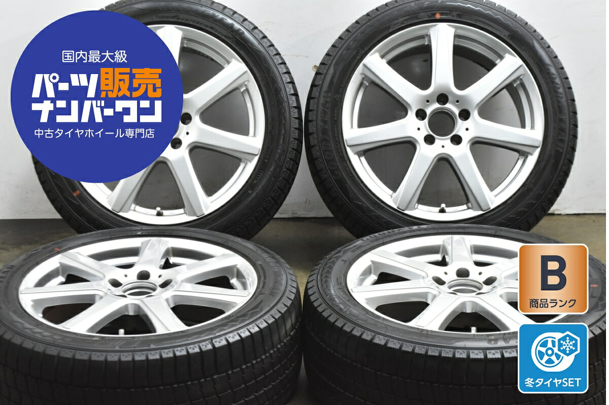 中古 スポーツテクニック スタッドレスタイヤホイールセット 4本セット 18インチ 8.0-18+40 PCD 112 245/45R18 100Q【 グッドイヤー 製 スタッドレスタイヤ付き】
