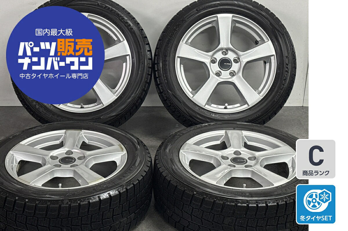 中古 社外 スタッドレスタイヤホイールセット 4本セット 17インチ 7.0J×17+49 PCD 112 215/55R17 94Q【 ダンロップ 製 スタッドレスタイヤ付き】