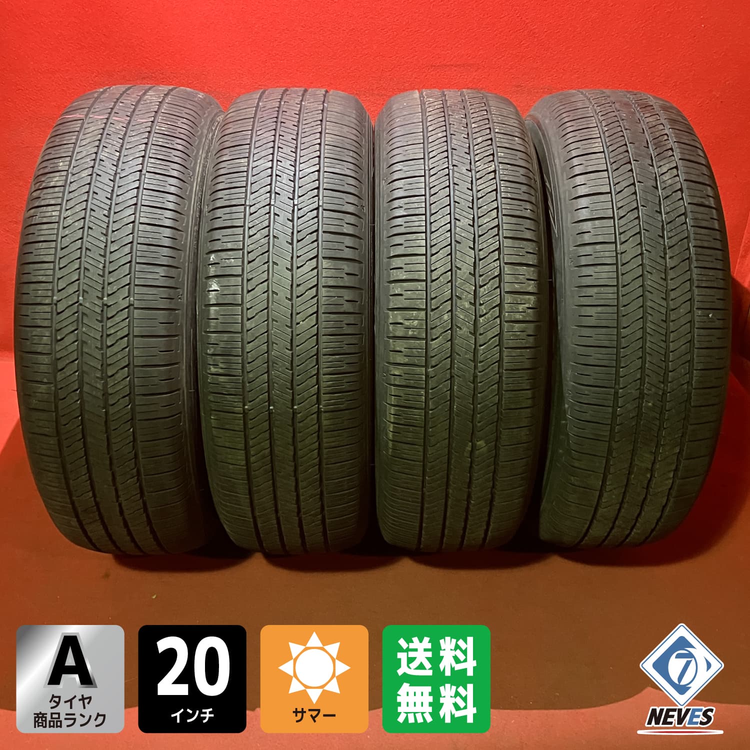 中古サマータイヤ【265/60R20 2025年製 DUNLOP PT22 7.5mm&uarr;】4本セット【69150525】｜NEVES