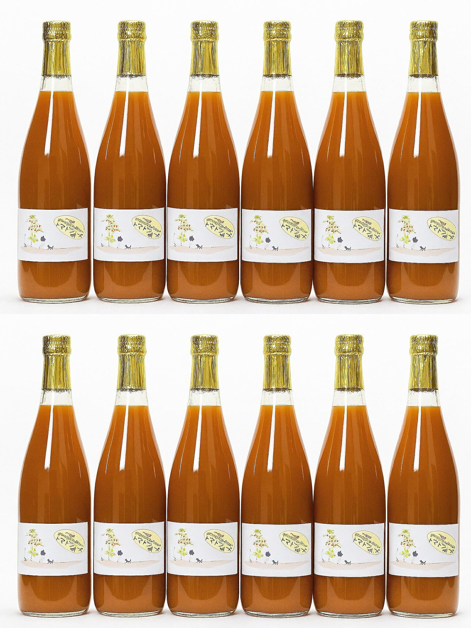 【まとめ買い・12本セット】【常温便送料込】【北海道産】有機農法（有機JAS)のトマト使用！　俣野さんのトマトジュース　720ml&times;12本（無添加・ストレート）★そのまま飲んだり、お料理にも！※有機JASシールなし｜自然食品のたいよう