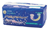 【まとめ買い・24個セット/ケース販売】●【オーサワ】ナチュラムーン 生理用ナプキン 12個入 (多い日の夜用)※パッケージの変更あり|自然食品のたいよう