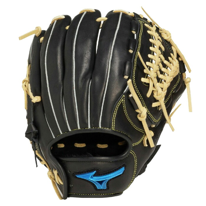 Mizuno ミズノ 野球グローブ グラブ ソフトボール用ウィルドライブブルー限定カラー 右投げ用 オールラウンド用 ブラック ブロンド サイズ10 1AJGS33700