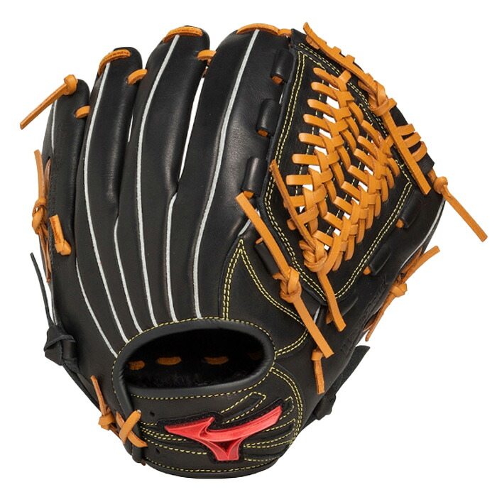 Mizuno ミズノ 野球グローブ グラブ 軟式用ウィルドライブレッドIBE限定カラー ジュニア オールラウンド用 右投げ用 ブラック コルク サイズL 1AJGY33230