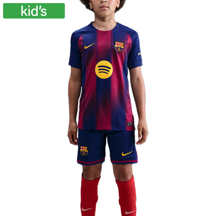 NIKE ナイキ レプリカユニフォーム シャツ FCバルセロナ 2025/26 スタジアム ホーム ジュニア ブルー/ブルー/レッド/ゴールド HJ5287-456