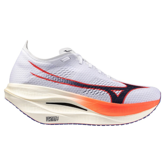 Mizuno ミズノ ランニングシューズ ウエーブリベリオンプロ3 メンズ 2E ホワイト/ネイビー/ピンク U1GD2530